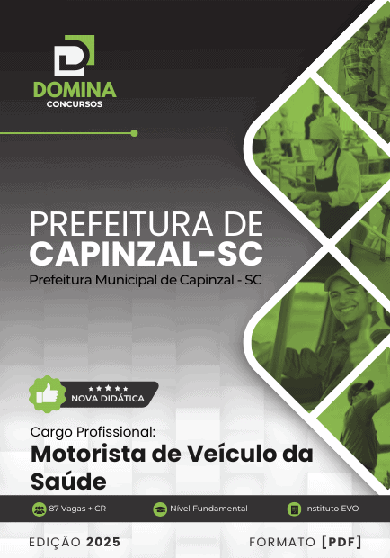 Apostila Motorista de Veículo da Saúde Capinzal SC 2025