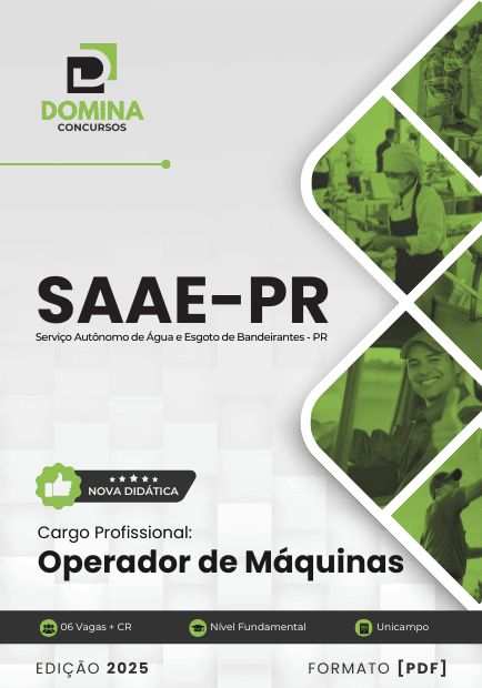 Apostila Operador de Máquinas SAAE Bandeirantes PR 2025