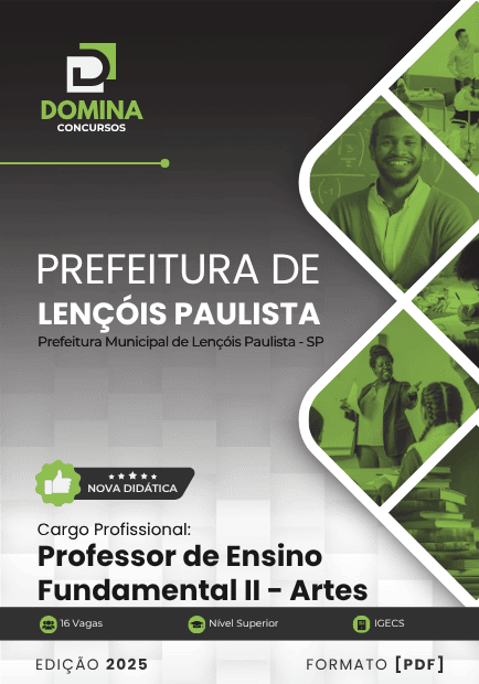 Apostila Lençóis Paulistas SP Professor de Ensino Fundamental II Artes 2025