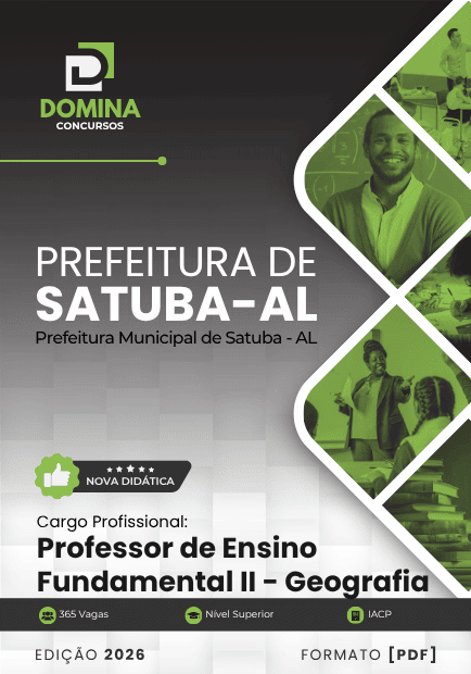 Apostila Professor Fundamental II Geografia Satuba AL 2026