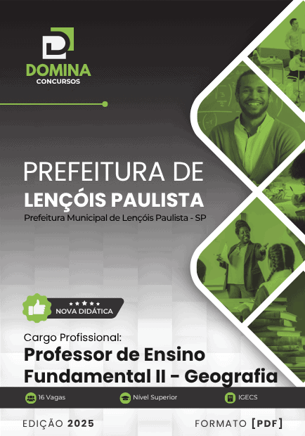 Apostila Lençóis Paulistas SP Professor de Ensino Fundamental II Geografia 2025