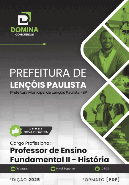 Apostila Lençóis Paulistas SP Professor de Ensino Fundamental II História 2025