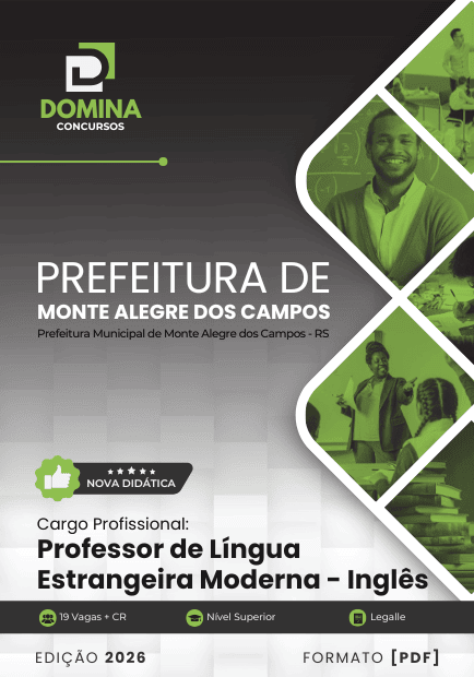 Apostila Professor de Inglês Monte Alegre dos Campos RS 2026