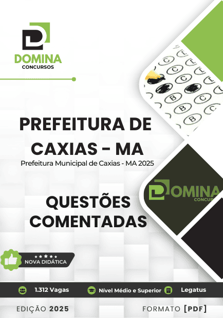 Questões Comentadas Caxias MA 2025
