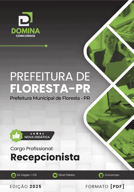 Apostila Recepcionista Floresta PR 2025