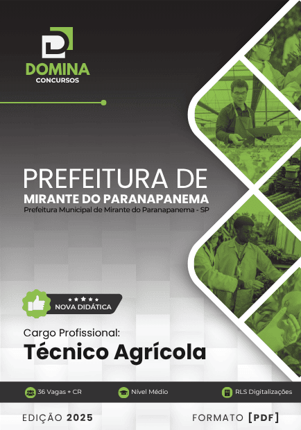 Apostila Técnico Agrícola Mirante do Paranapanema SP 2025