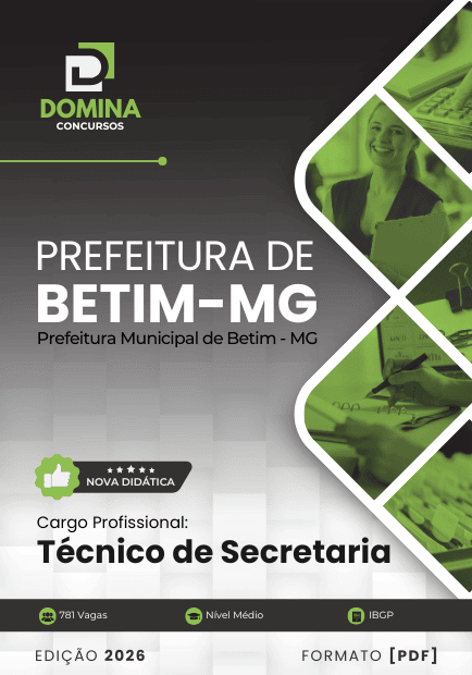 Apostila Auxiliar Administrativo Betim MG 2026