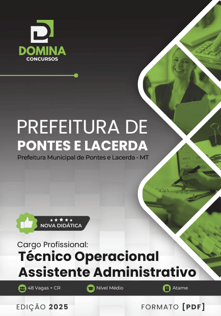 Apostila Técnico Operacional Assistente Administrativo Pontes e Lacerda MT 2025