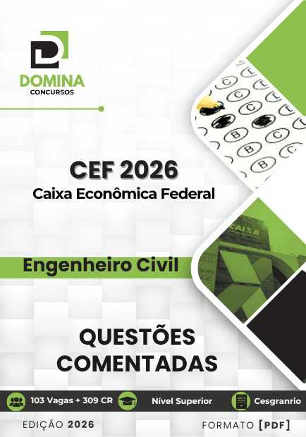 250 Questões Comentadas Engenheiro Civil Caixa Econômica Federal 2026