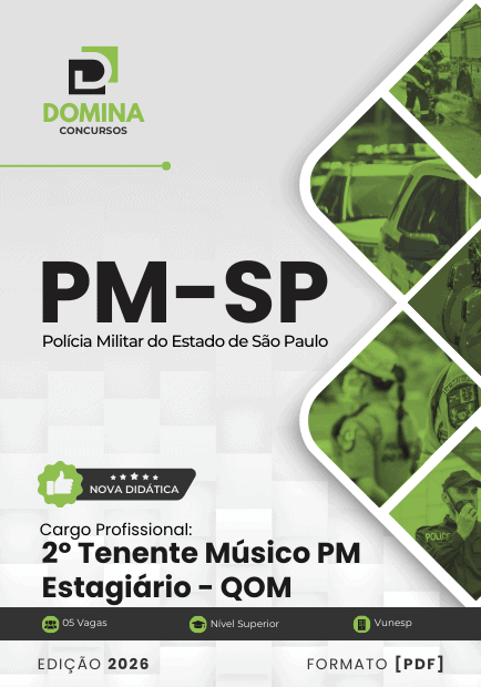 Apostila 2º Tenente Músico PM Estagiário QOM PM SP 2026