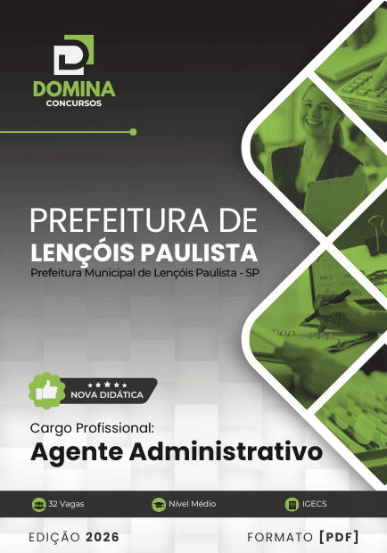 Apostila Agente Administrativo Lençóis Paulista SP 2026