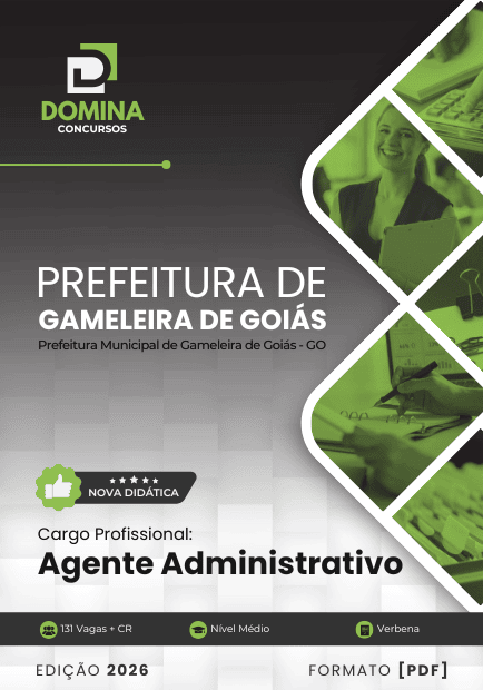 Apostila Agente Administrativo Gameleira de Goiás GO 2026