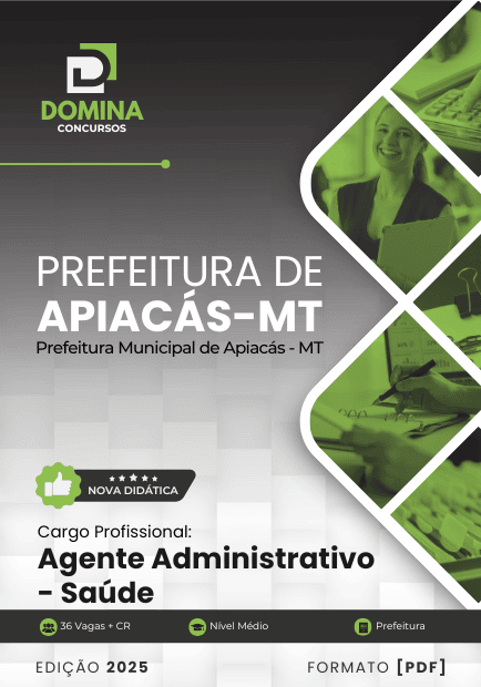 Apostila Agente Administrativo Saúde Apiacás MT 2025