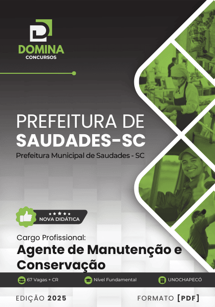 Apostila Agente de Manutenção e Conservação Saudades SC 2025