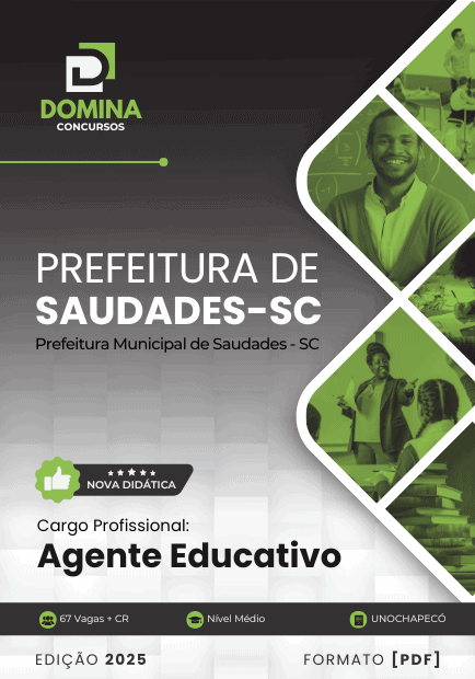 Apostila Agente Educativo Saudades SC 2025