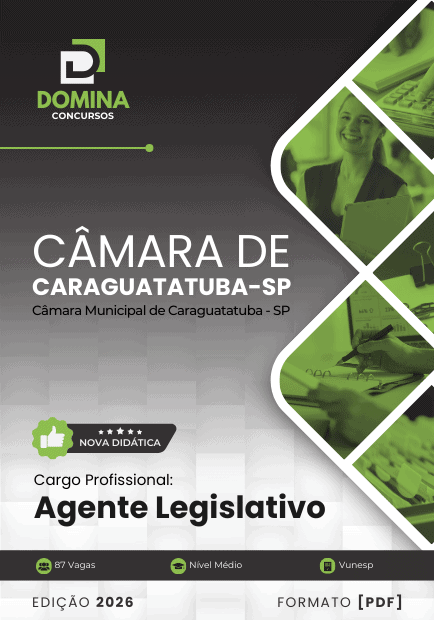 Apostila Agente Legislativo Câmara Caraguatatuba SP 2026