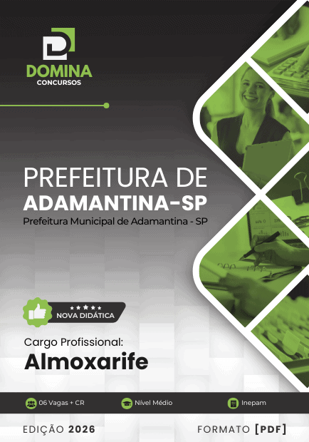 Apostila Almoxarife Adamantina SP 2026