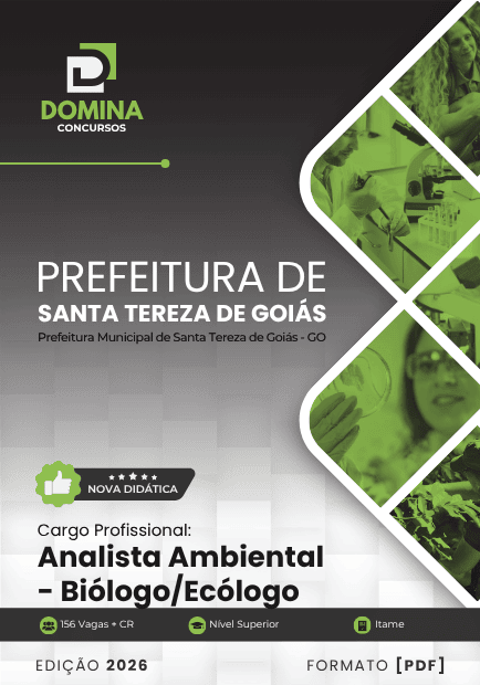 Apostila Analista Ambiental Biólogo Ecólogo Santa Tereza de Goiás GO 2026
