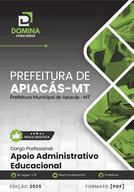 Apostila Apoio Administrativo Educacional Apiacás MT 2025