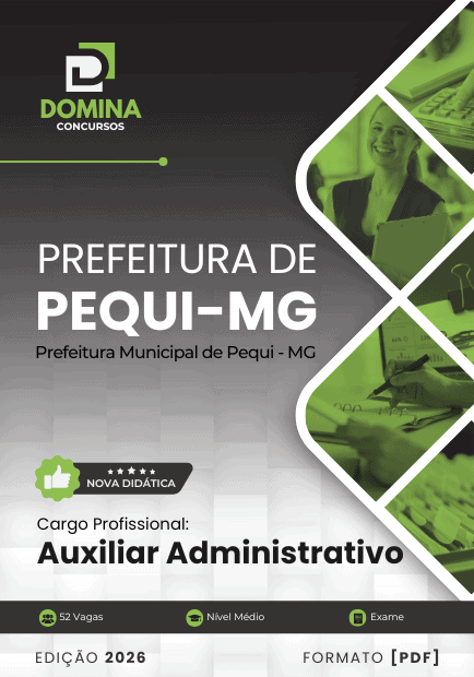 Apostila Auxiliar Administrativo Pequi MG 2026