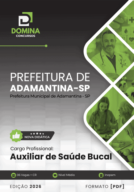 Apostila Auxiliar de Saúde Bucal Adamantina SP 2026