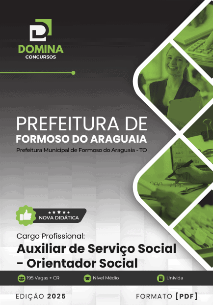 Apostila Auxiliar de Serviço Social Orientador Social Formoso do Araguaia TO 2025
