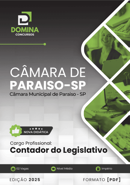 Apostila Contador do Legislativo Câmara Paraiso SP 2025
