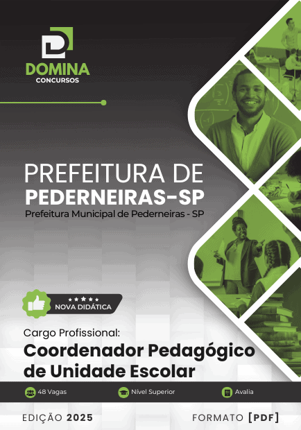 Apostila Coordenador Pedagógico Escolar Pederneiras SP 2025