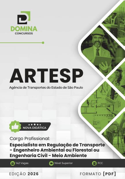 Apostila Especialista em Regulação de Transporte Engenheiro Ambiental ARTESP 2026