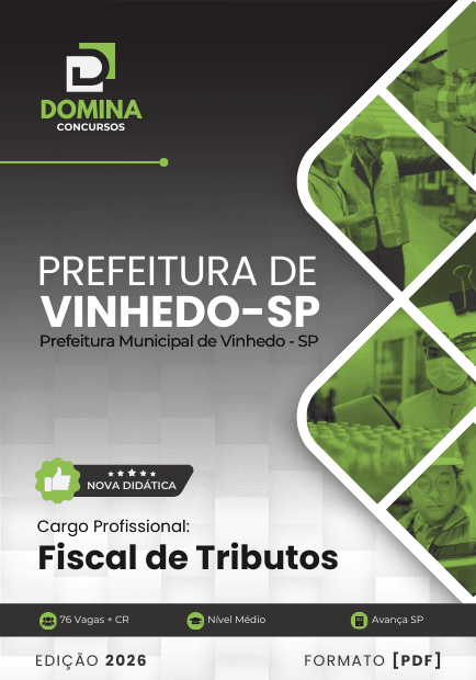 Apostila Escriturário Vinhedo SP 2026
