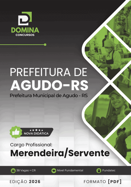 Apostila Merendeira Servente Agudo RS 2026