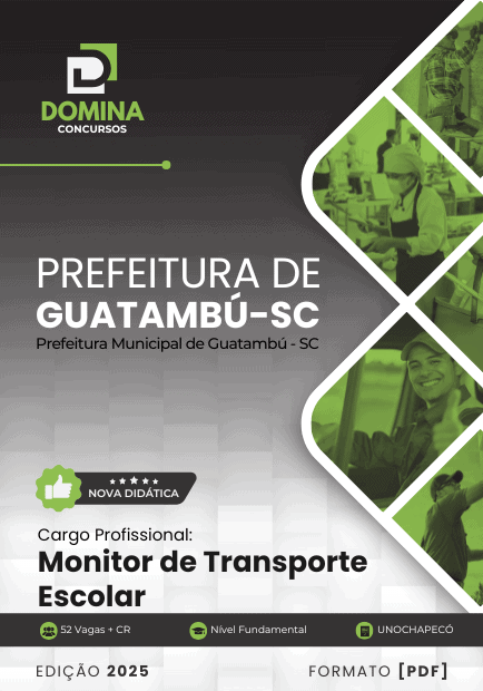 Apostila Monitor de Transporte Escolar Guatambú SC 2025