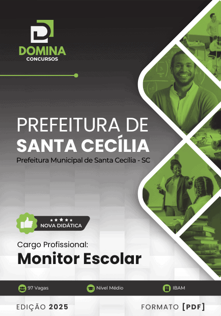 Apostila Monitor Escolar Santa Cecília SC 2025