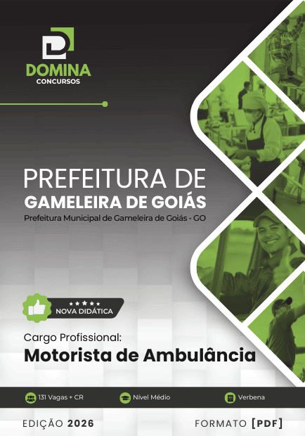 Apostila Motorista de Ambulância Gameleira de Goiás GO 2026