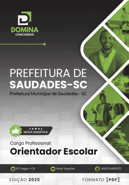 Apostila Orientador Escolar Saudades SC 2025