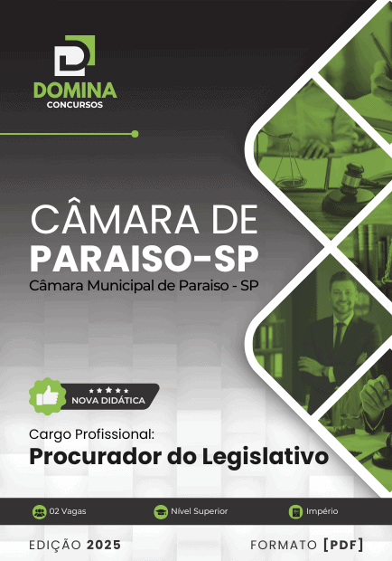 Apostila Procurador do Legislativo Câmara Paraiso SP 2025