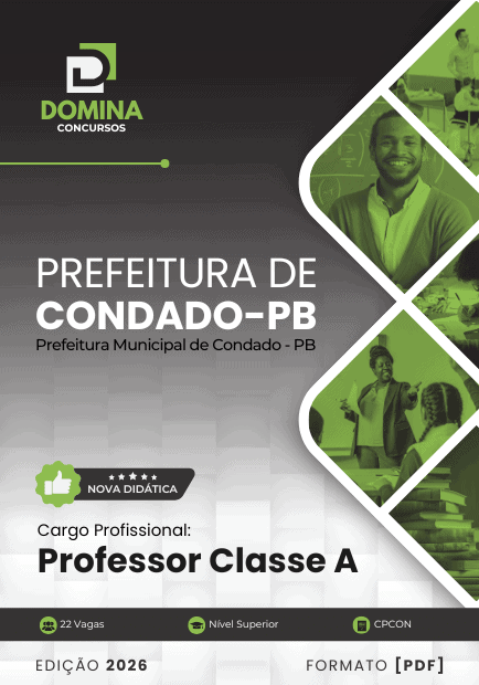 Apostila Professor Classe A Condado PB 2026