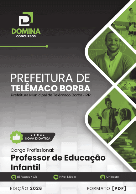 Apostila Professor de Educação Infantil Telêmaco Borba PR 2026