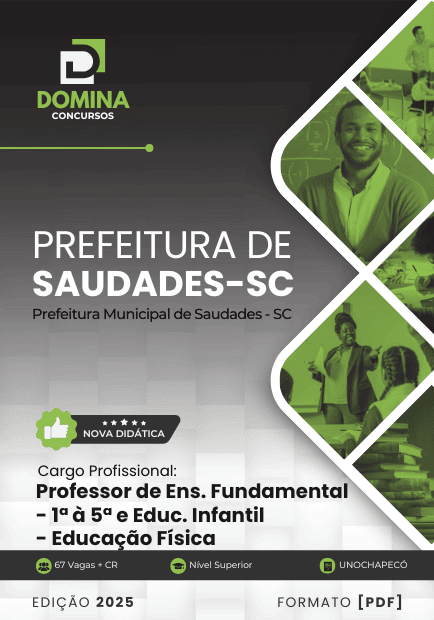 Apostila Professor Fundamental Educação Física Saudades SC 2025