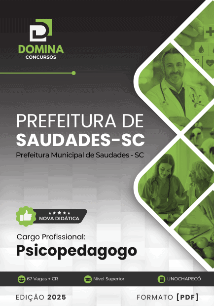 Apostila Psicopedagogo Saudades SC 2025