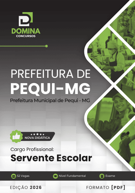 Apostila Servente Escolar Pequi MG 2026
