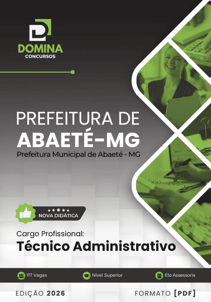 Apostila Técnico Administrativo Abaeté MG 2026