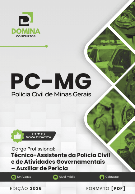 Apostila Técnico Assistente Auxiliar de Perícia PC MG 2026