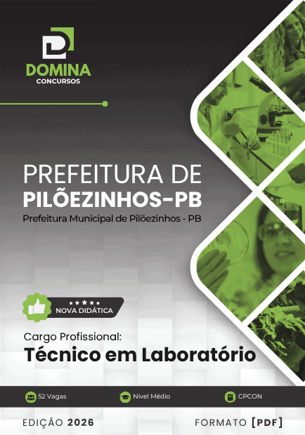 Apostila Técnico em Laboratório Pilõezinhos PB 2026