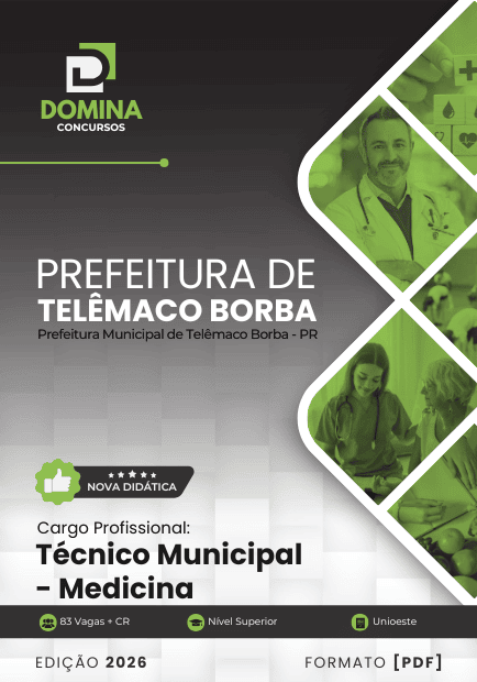 Apostila Técnico Municipal Medicina Telêmaco Borba PR 2026