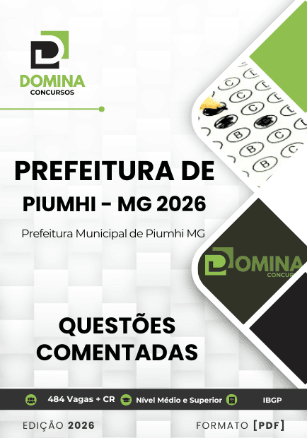 160 Questões Comentadas Comentadas Piumhi MG 2026