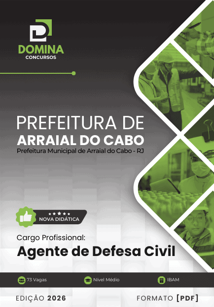 Apostila Agente De Defesa Civil Arraial do Cabo RJ 2026