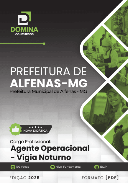 Apostila Agente Operacional Vigia Noturno Alfenas MG 2025