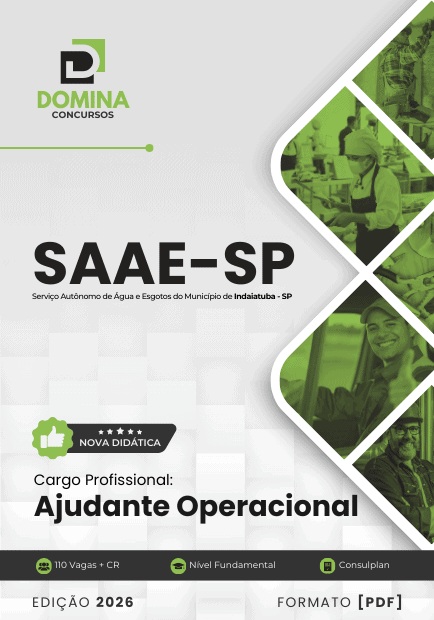 Apostila Ajudante Operacional SAAE Indaiatuba SP 2026