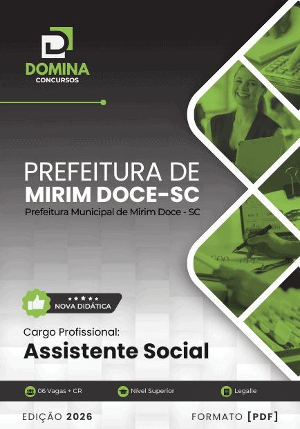 Apostila Assistente Social Mirim Doce SC 2026